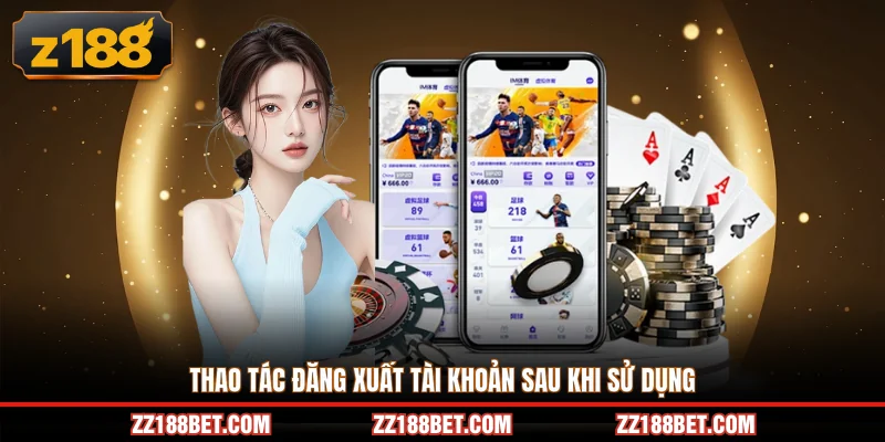 Thao tác đăng xuất tài khoản 