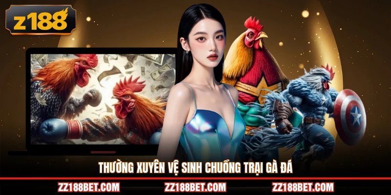 Thường xuyên vệ sinh chuồng trại gà đá